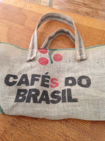 Handmade Burlap Tote Bag